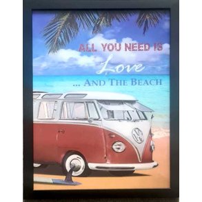 Poster med ramme i 3D, All You Need Is Love