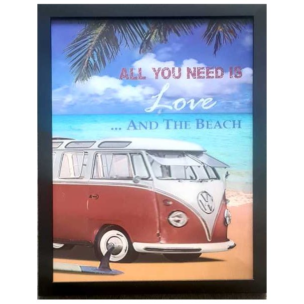 Poster med ramme i 3D, All You Need Is Love