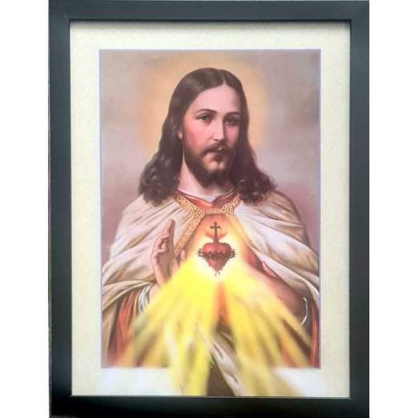 Poster med ramme i 3D, Jesus' Med Kappe