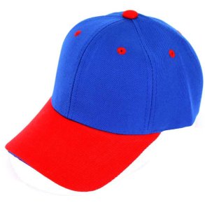 Baseball caps,  bl/rd