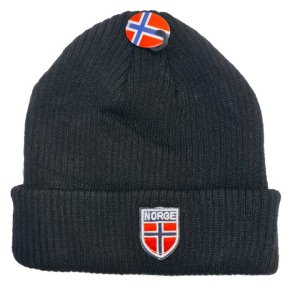 Strikkelue, Dobbel, sort