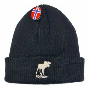 Strikkelue, Dobbel sort, Elg