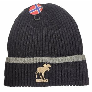 Strikkelue, Svart en stripe