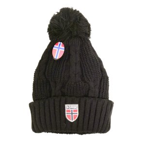 Strikkelue Voss, sort