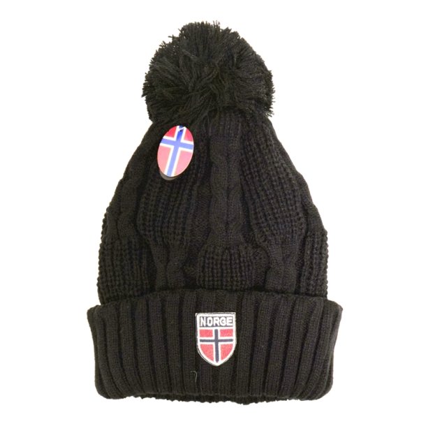 Strikkelue Voss, sort