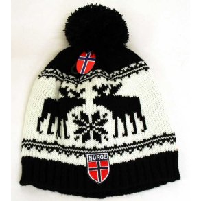 Strikkelue, Deer, hvit