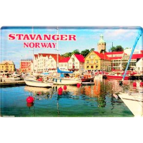 Magnet, acryl, Bryggen Stavanger