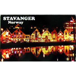 Magnet, acryl, Stavanger by night