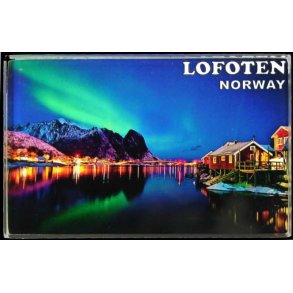 Magnet, acryl, Lofoten Nordlys