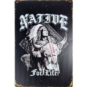 Metall skilt, Native