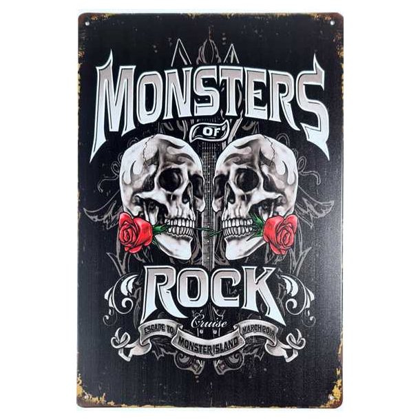 Metall skilt, Monsters Rock