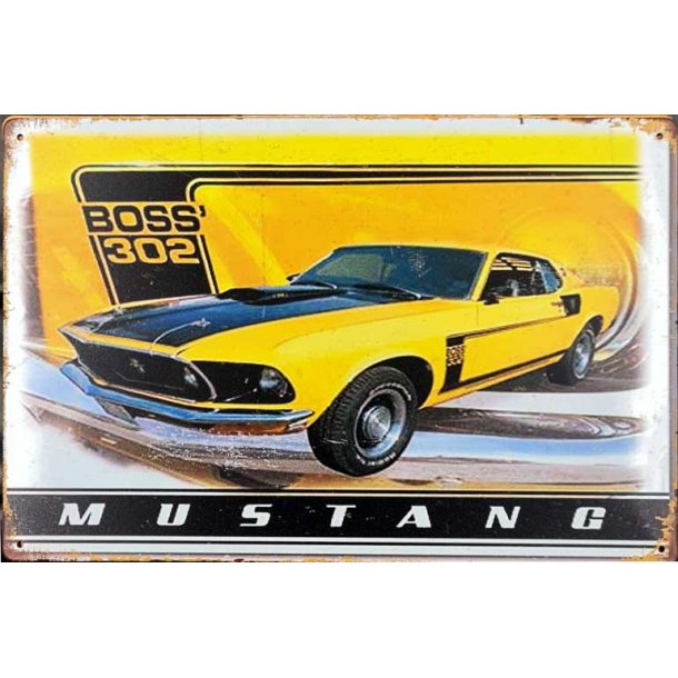 Metall skilt, Mustang Boss 302