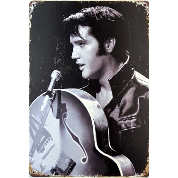 Metall skilt, Elvis guitar