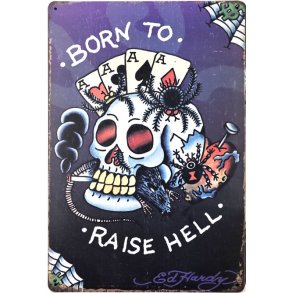 Metall skilt, Born To Raise Hell