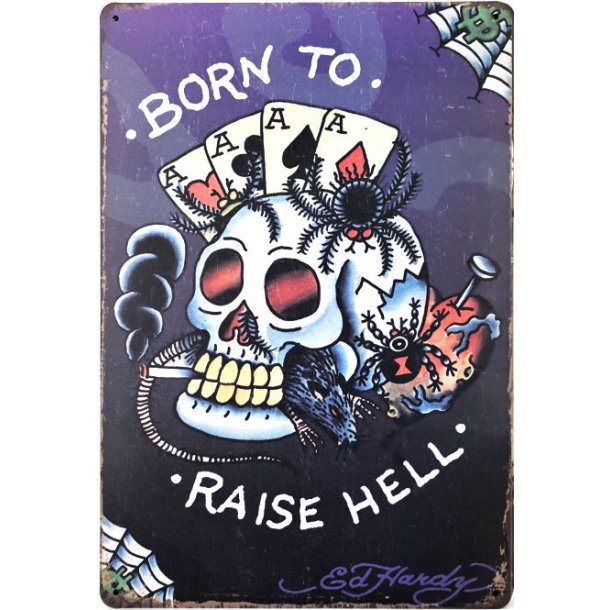 Metall skilt, Born To Raise Hell