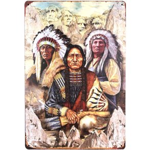 Metall skilt, Sitting Bull