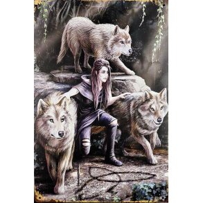 Metall skilt, Ulv dronning