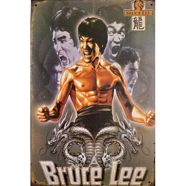 Metall skilt, Bruce Lee