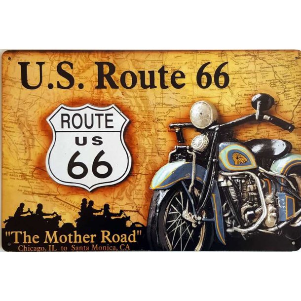 Metall skilt, U.S. Route 66