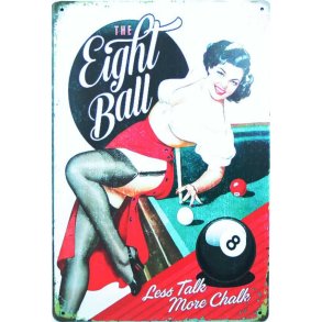 Metall skilt, Eight Ball