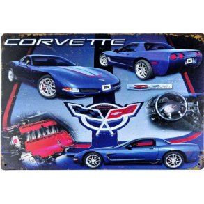 Metall skilt, Corvette