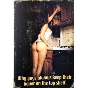 Metall skilt, Top Shelf