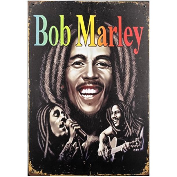 Metall skilt, Bob Marley