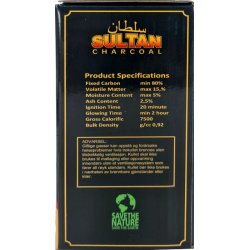 SULTAN Kokos kull briketter