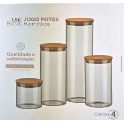 Mat oppbevaringsboks sett a' 4 stk.