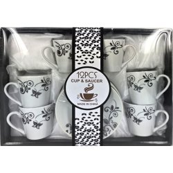 Espresso/kaffe sett, Sommerfugl a' 12 deler