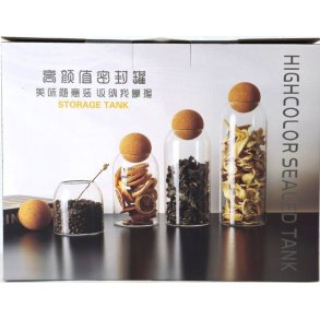 Oppbevarings sett i glass 4stk 