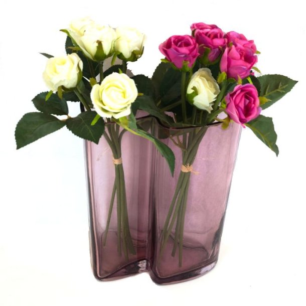 Wave glass vase Rosa