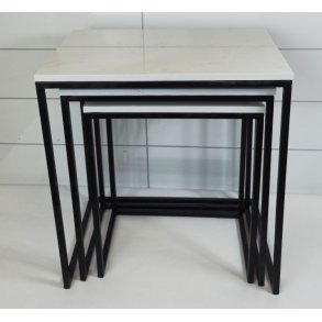 Kaffe bord sett a' 3 stk., (KAN IKKE SENDES-M HENTES)