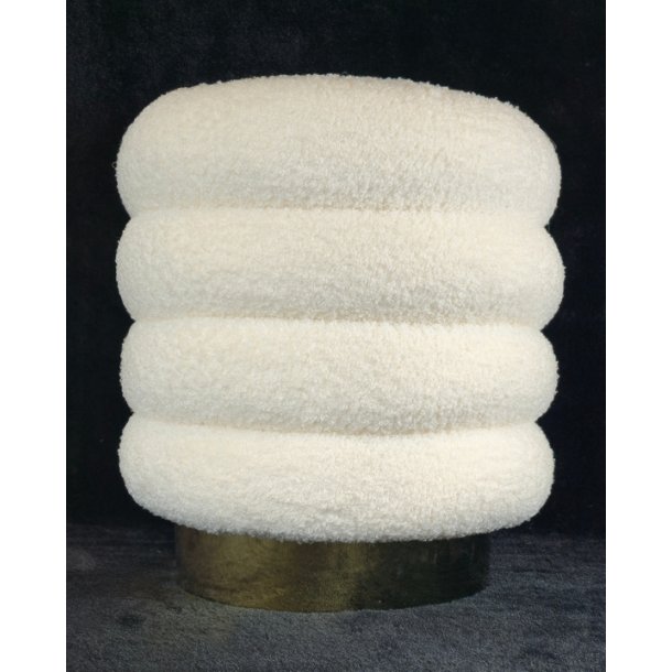 Stilig puff Wavy off white