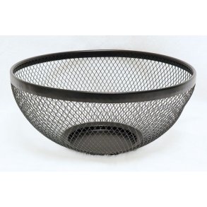 Fruktfat i sort metall netting