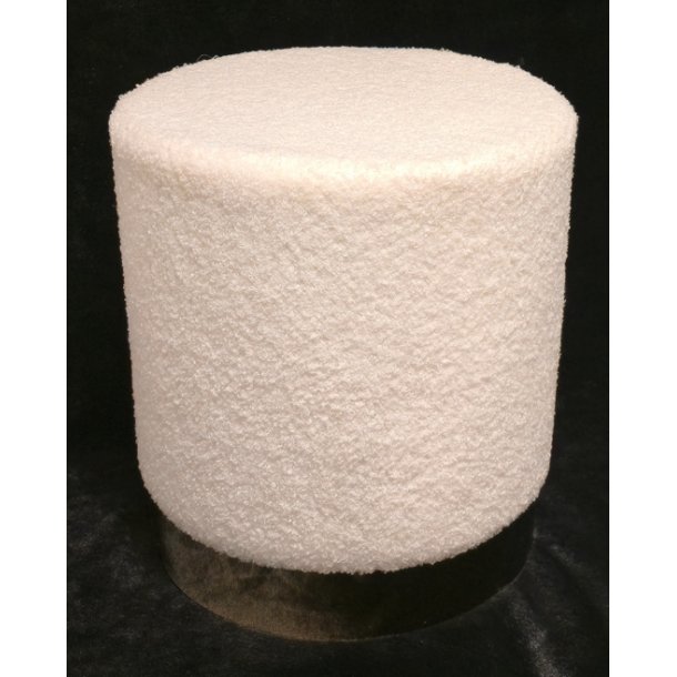 Stilig puff Wavy gold hvit