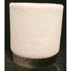 Stilig puff Wavy gold hvit