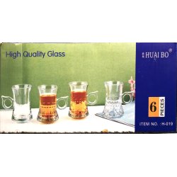 Te'glass sett blank (6 stk.)