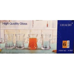 Te'glass sett mnster (6 stk.)