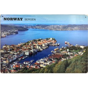 Metall skilt, BERGEN
