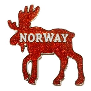 Metall magnet, Glitter Elg 