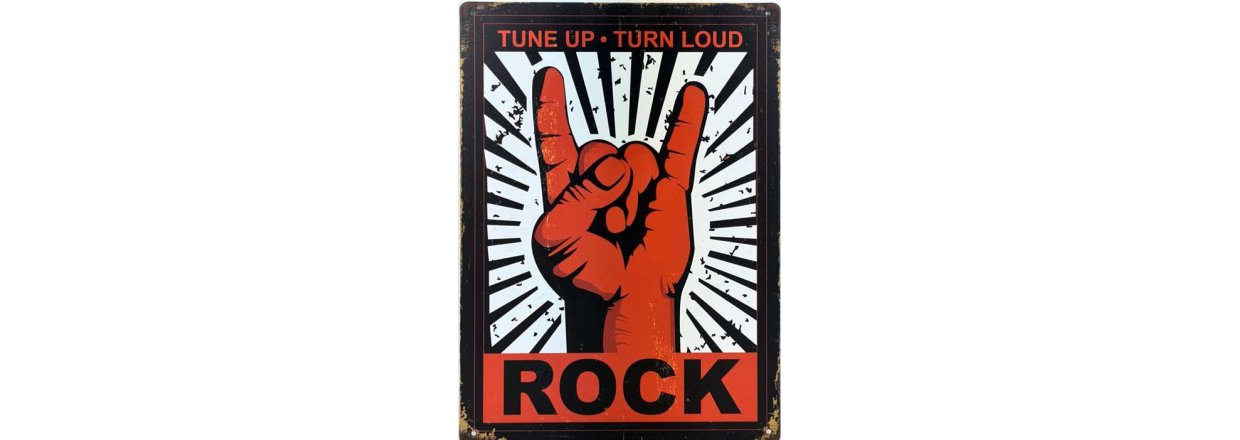 Stor kolleksjon metall skilt og bilder