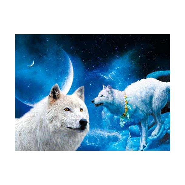 Poster med ramme, Wolf in Sky