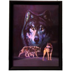Poster med ramme i 3D, Alfa wolf